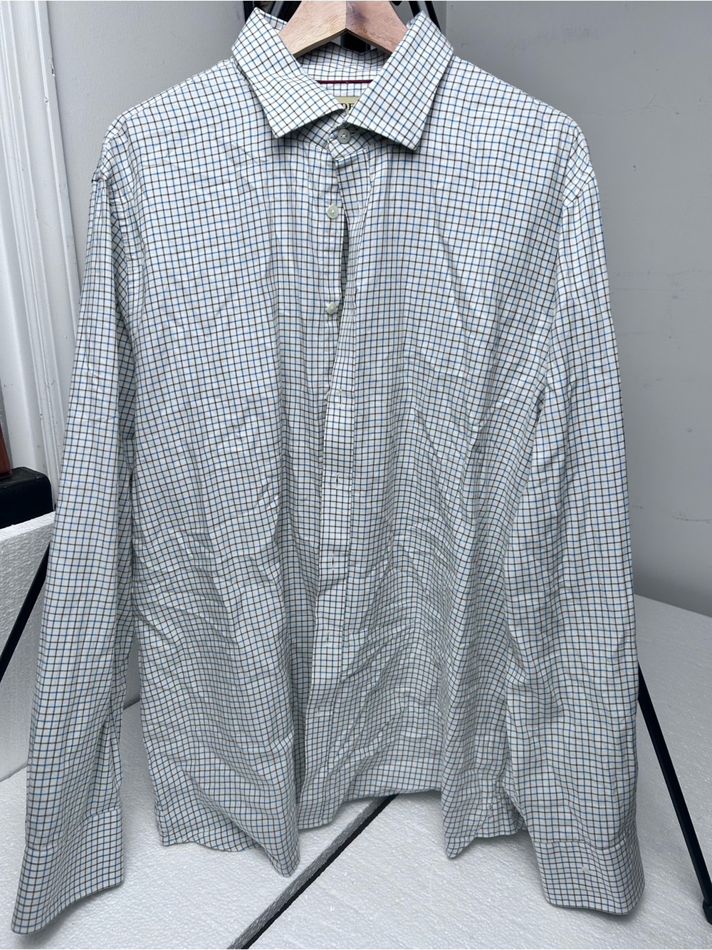 Purdey Gun & Rifle Makers Blue Check Men’s Dress Shirt - Classic Button-Down